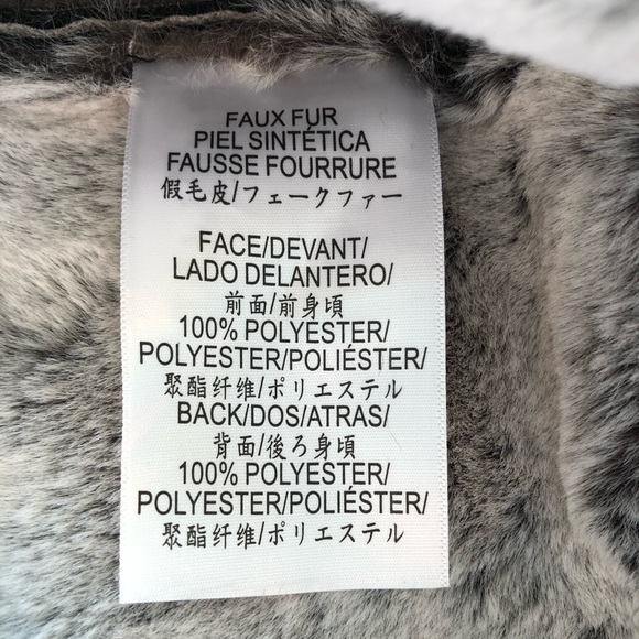 BCBG Generation Women’s Metallic Sherpha Heavyweight Faux Fur Gray Coat Small - Picture 10 of 11